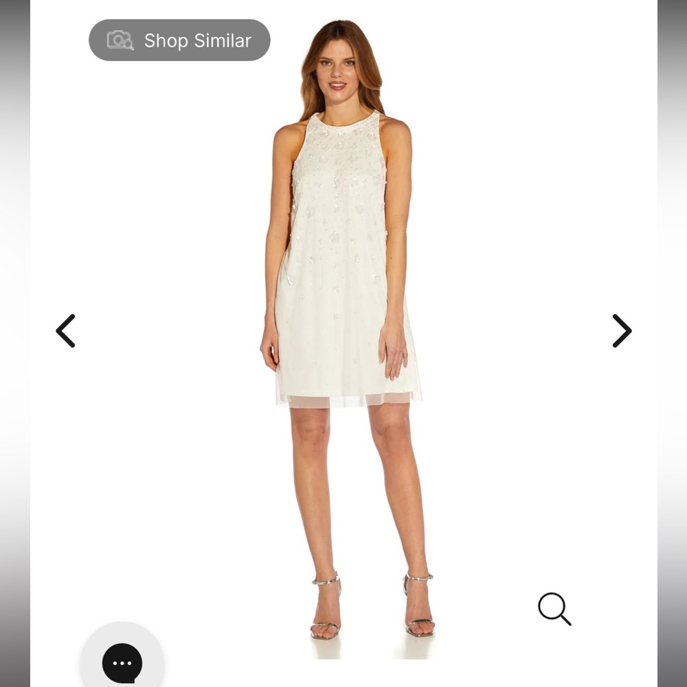 NWT Adrianna Papell beaded trapeze dress size 12 in IVORY